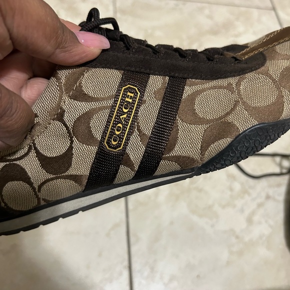Coach Brown and Gold Athletic Shoes - Picture 9 of 10